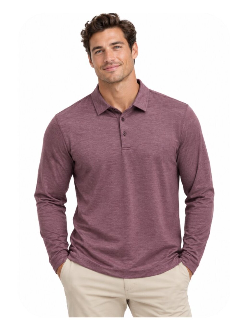Lululemon Men’s Evolution Long-Sleeve Polo Shirt EUC GOLF OFFICE MAROON XL
